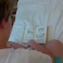 Reading on the bed