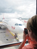 MasterB taking a pic of our plane...